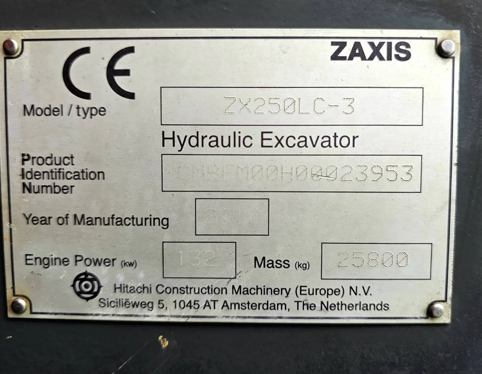 Hitachi ZX250LC-3 – bilde 55 av 56