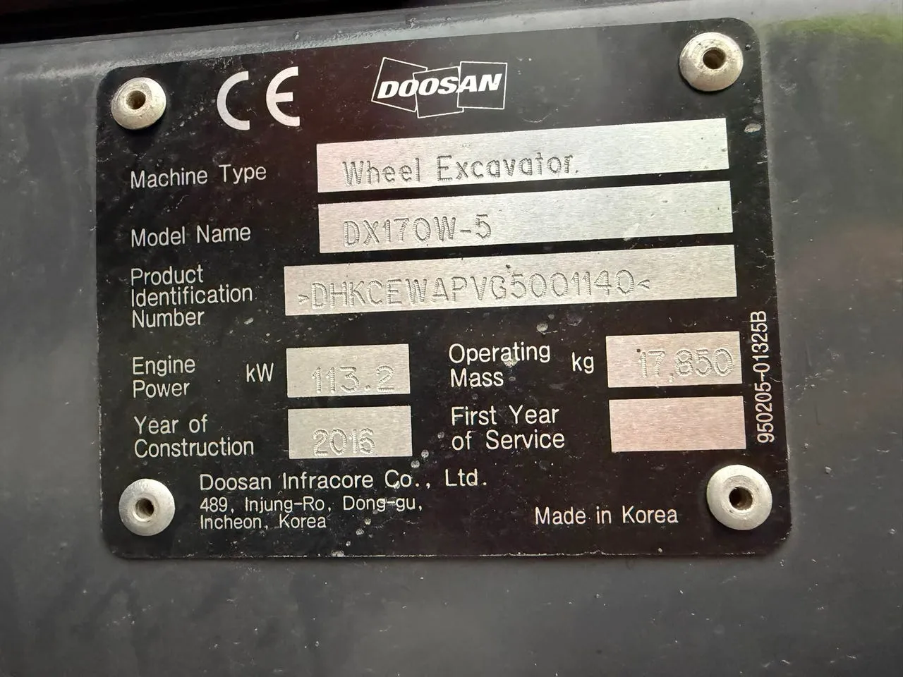 Doosan DX170W-5 – bilde 9 av 30
