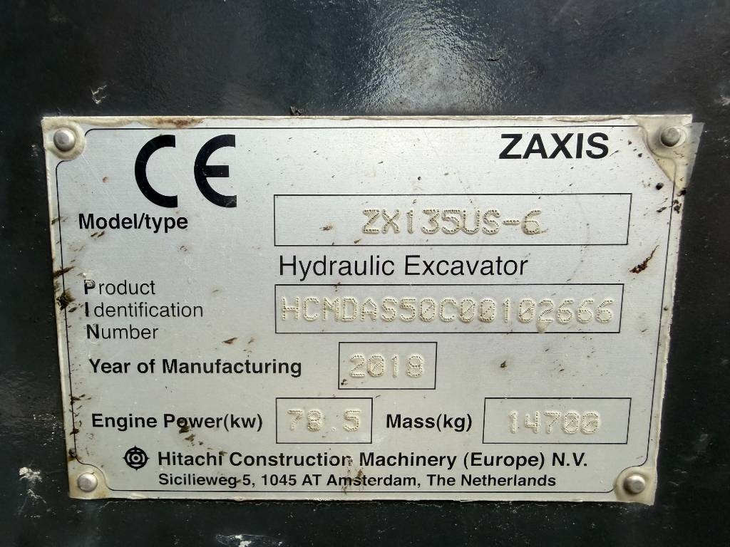 Hitachi ZX135US-6 – bilde 13 av 13